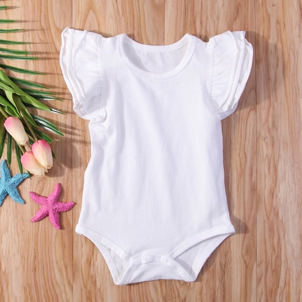 Sofia White Ruffle Romper - Picture 2 of 5